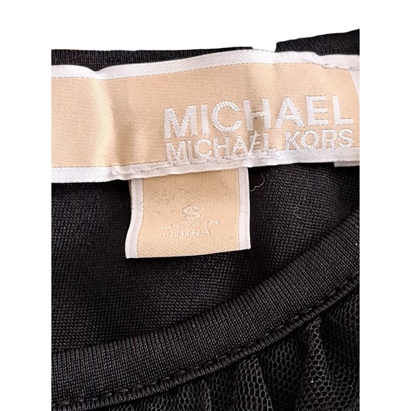 Michael Kors Embroidered Short Sleeve Top SzSmall - Picture 8 of 9